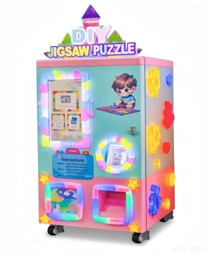 Machine distributrice de puzzles &agrave; impression automatique