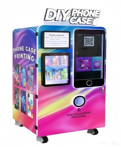 Machine automatique d'impression et de vente de coques de t&eacute;l&eacute;phone